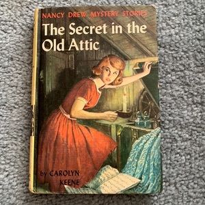 Vintage Nancy Drew book 21 The Secret in the Old Attic copyright 1944
